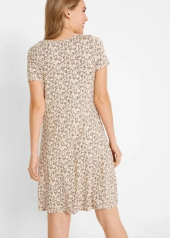 Vestido de punto hasta la rodilla de mezcla de viscosa