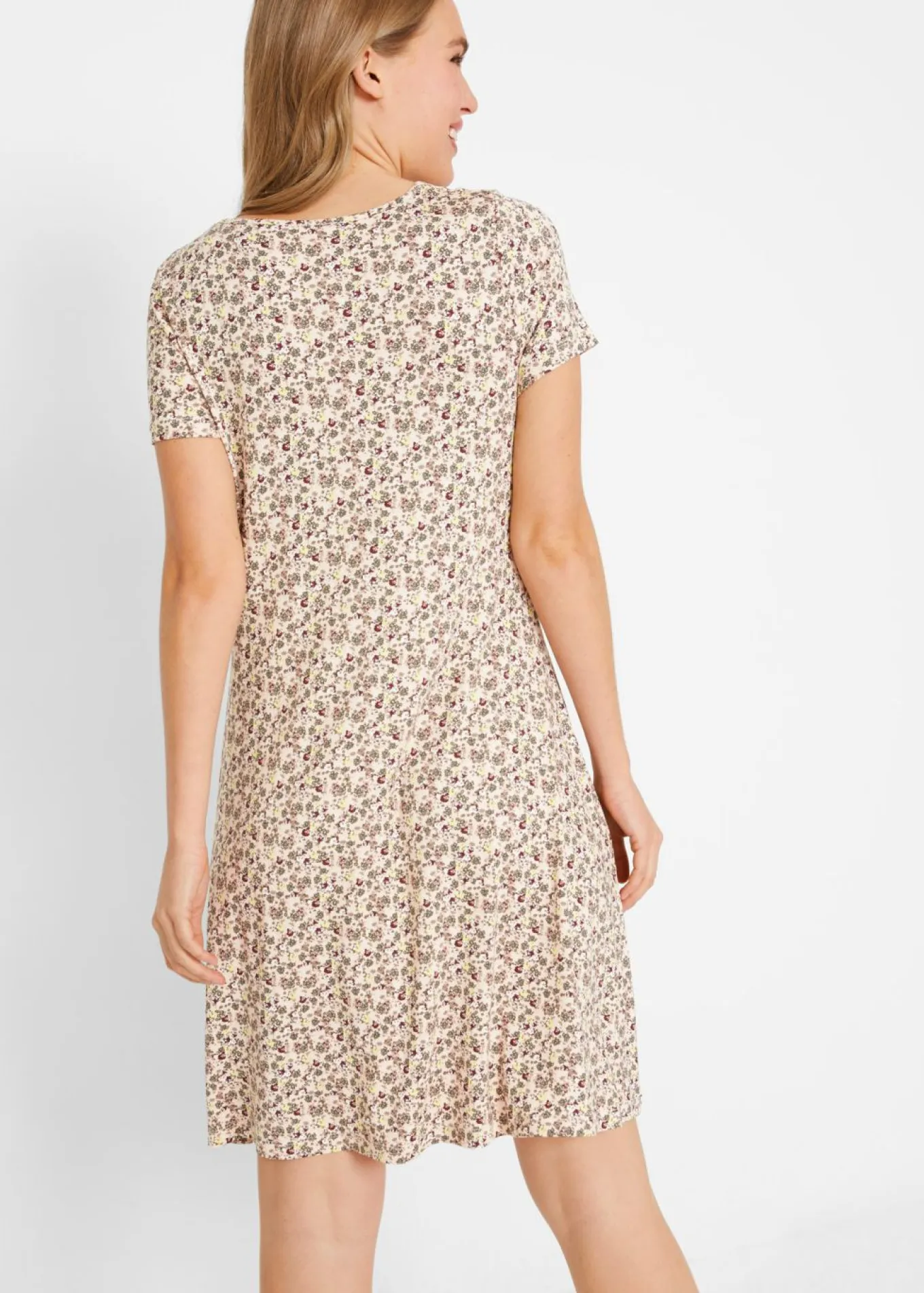 Vestido de punto hasta la rodilla de mezcla de viscosa
