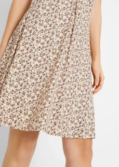 Vestido de punto hasta la rodilla de mezcla de viscosa