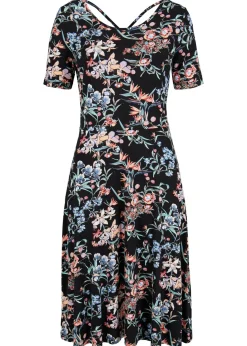 Vestido de punto hasta la rodilla con corte en A