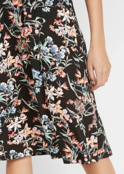 Vestido de punto hasta la rodilla con corte en A