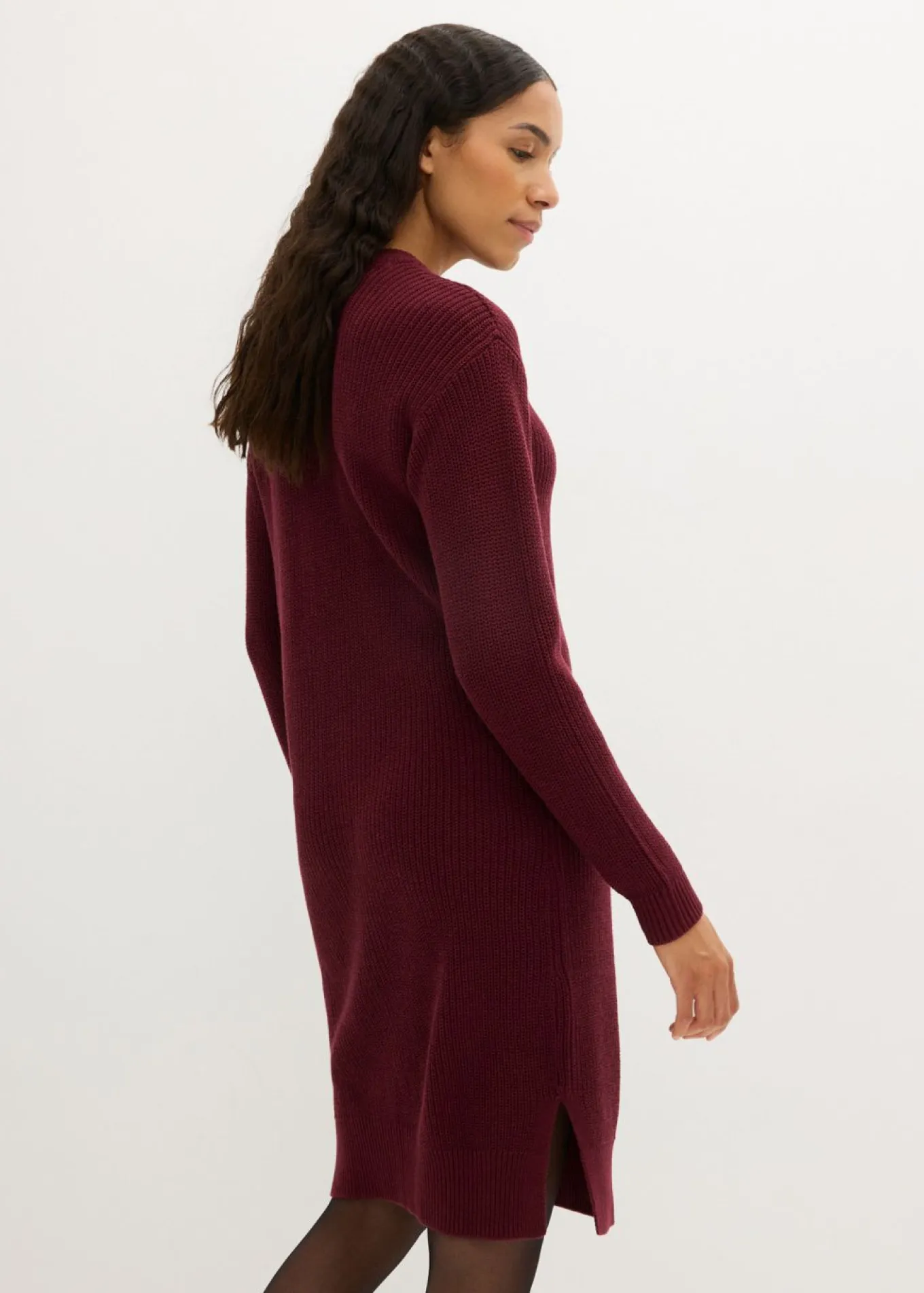 Vestido de punto holgado de canalé