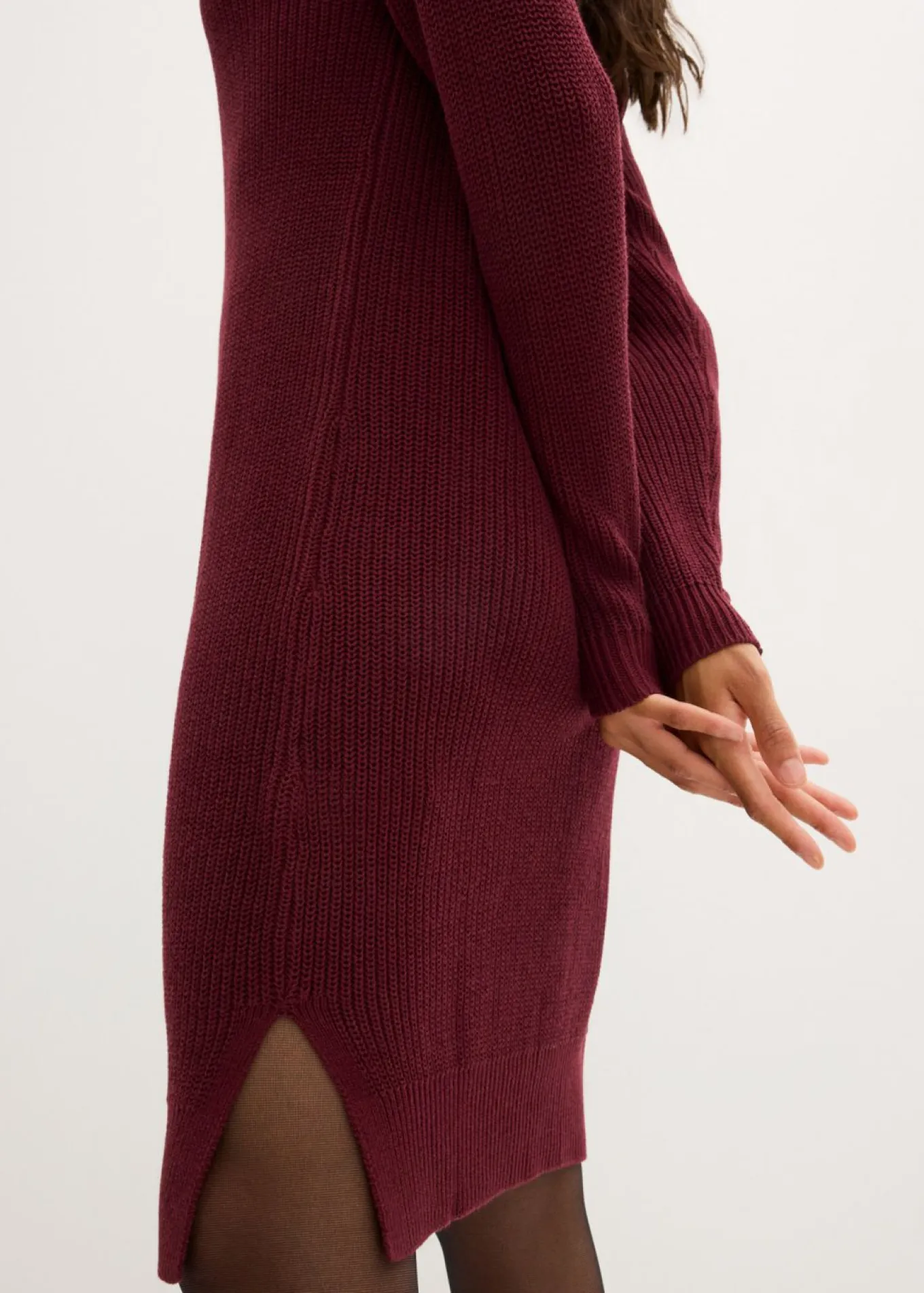 Vestido de punto holgado de canalé