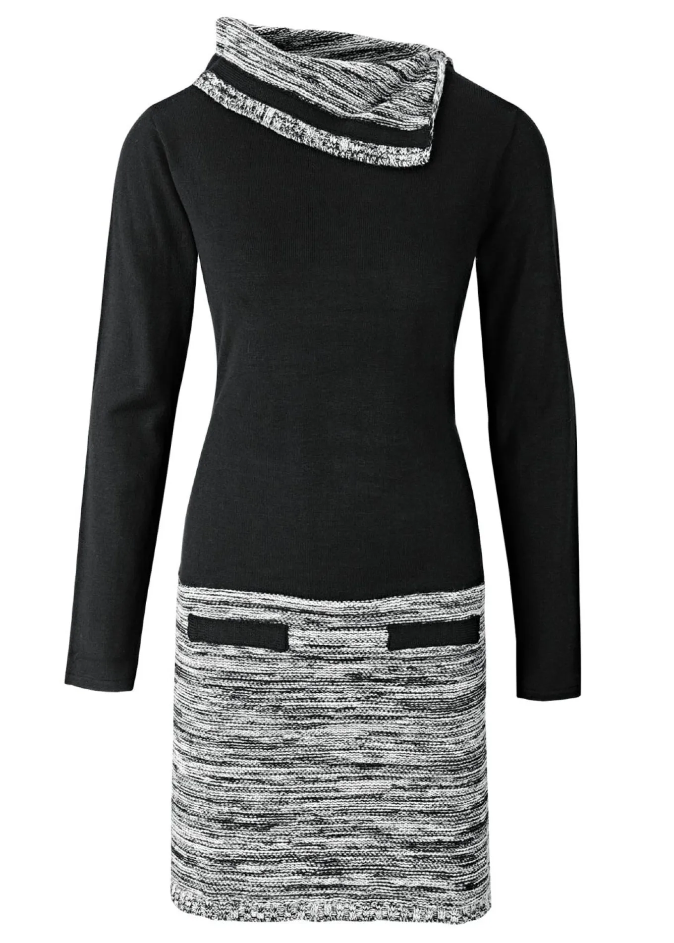 Vestido de punto jaspeado