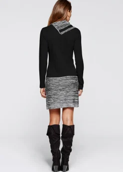 Vestido de punto jaspeado