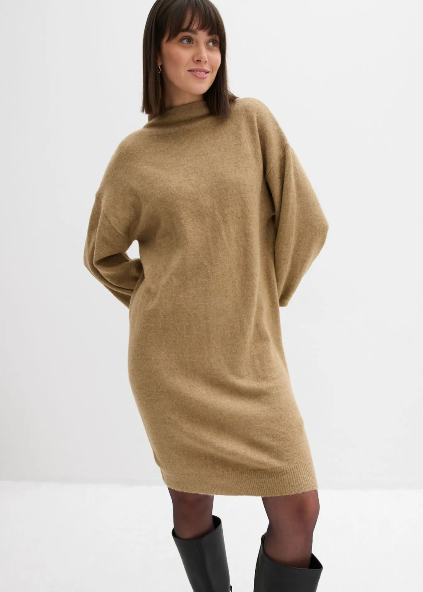 Vestido de punto jaspeado