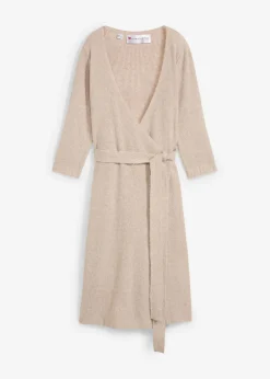 Vestido de punto suave para el embarazo y la lactancia con mangas 3/4