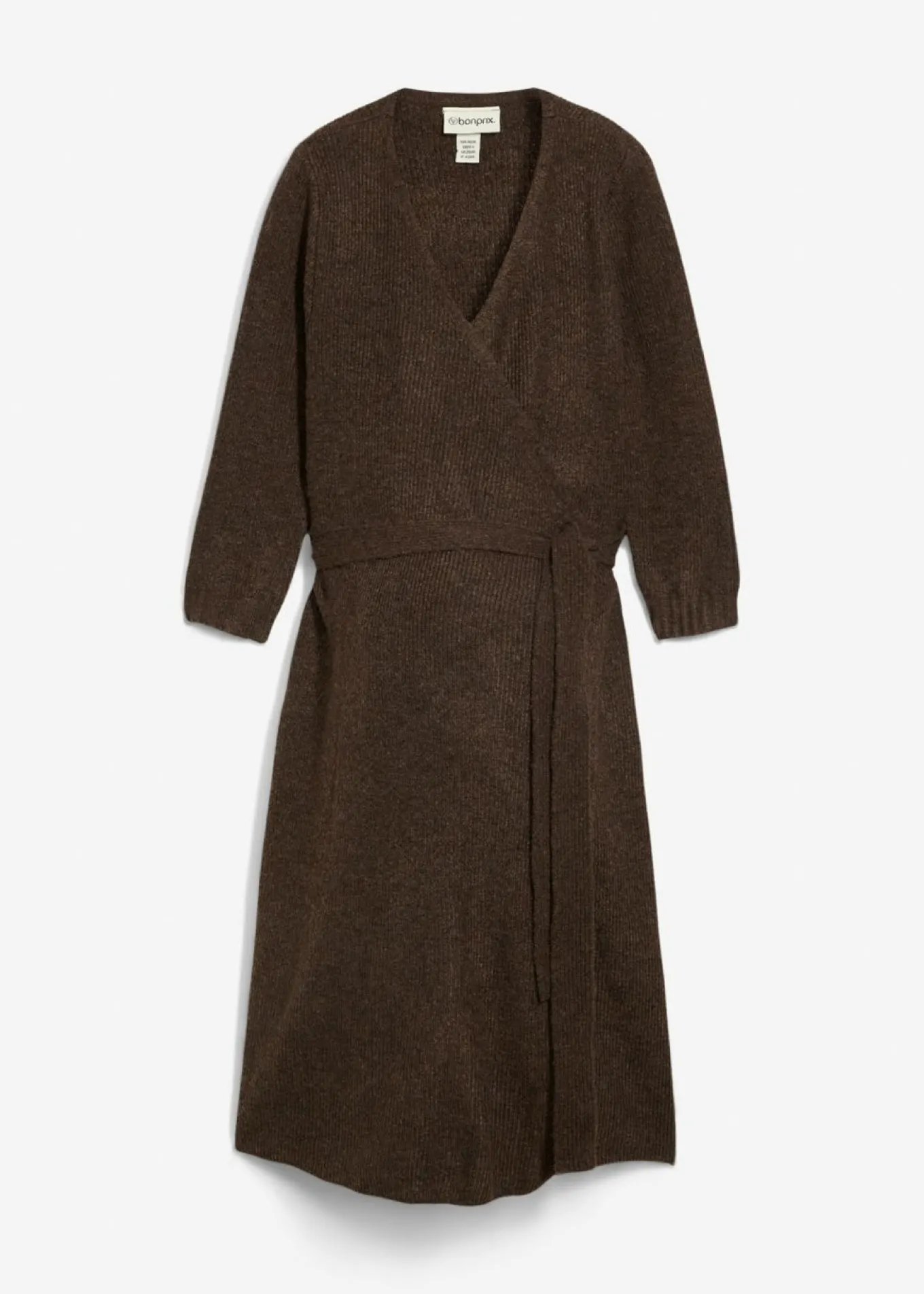 Vestido de punto suave para el embarazo y la lactancia con mangas 3/4
