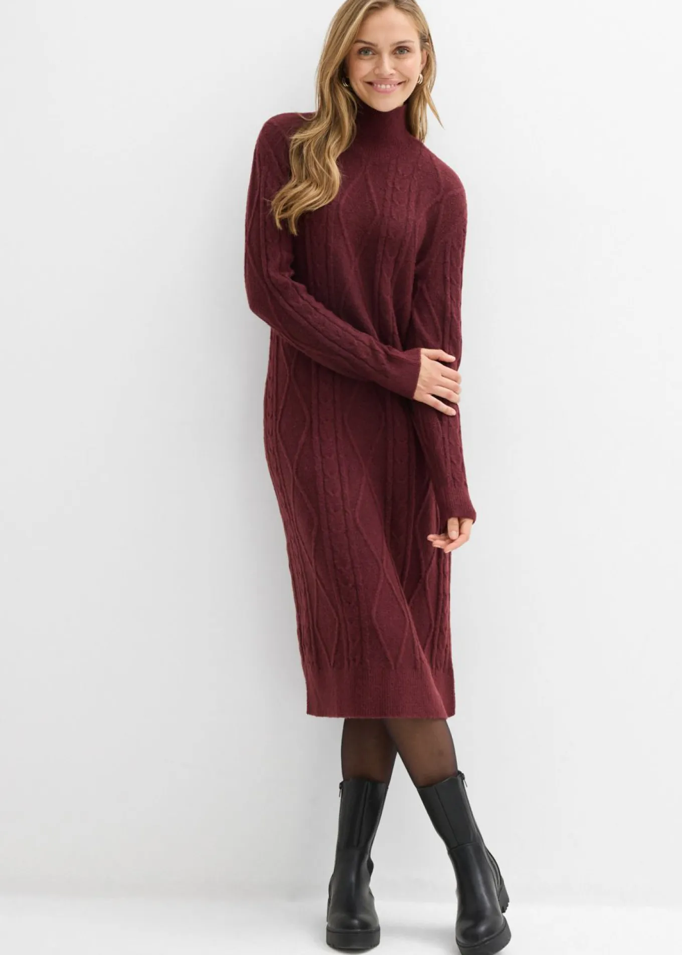 Vestido de punto trenzado