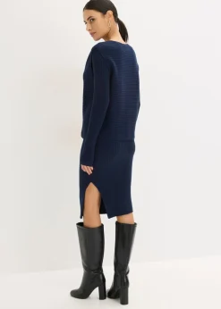 Vestido de punto y chaleco (2 piezas)