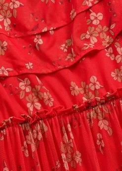 Vestido de punto y malla