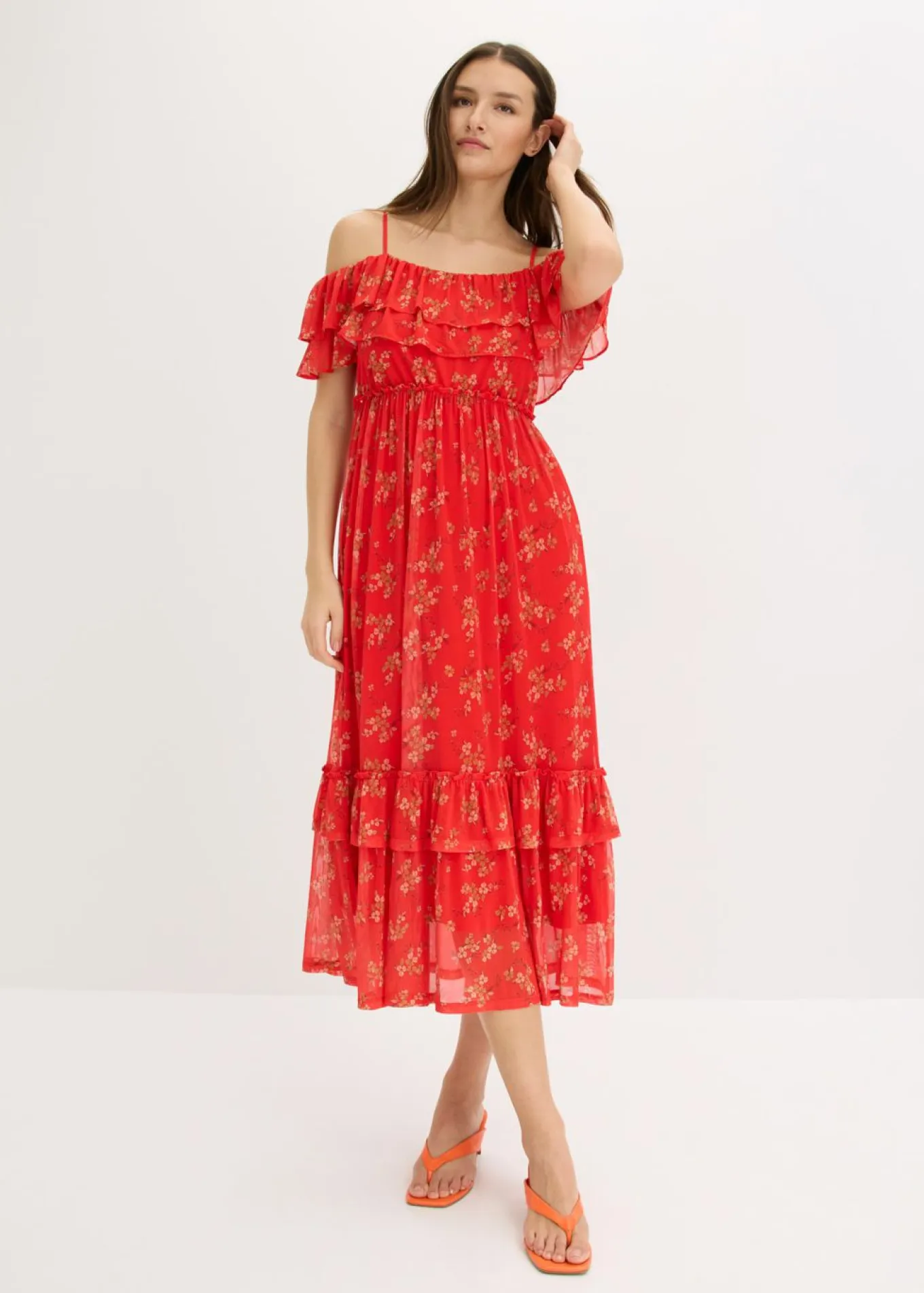 Vestido de punto y malla