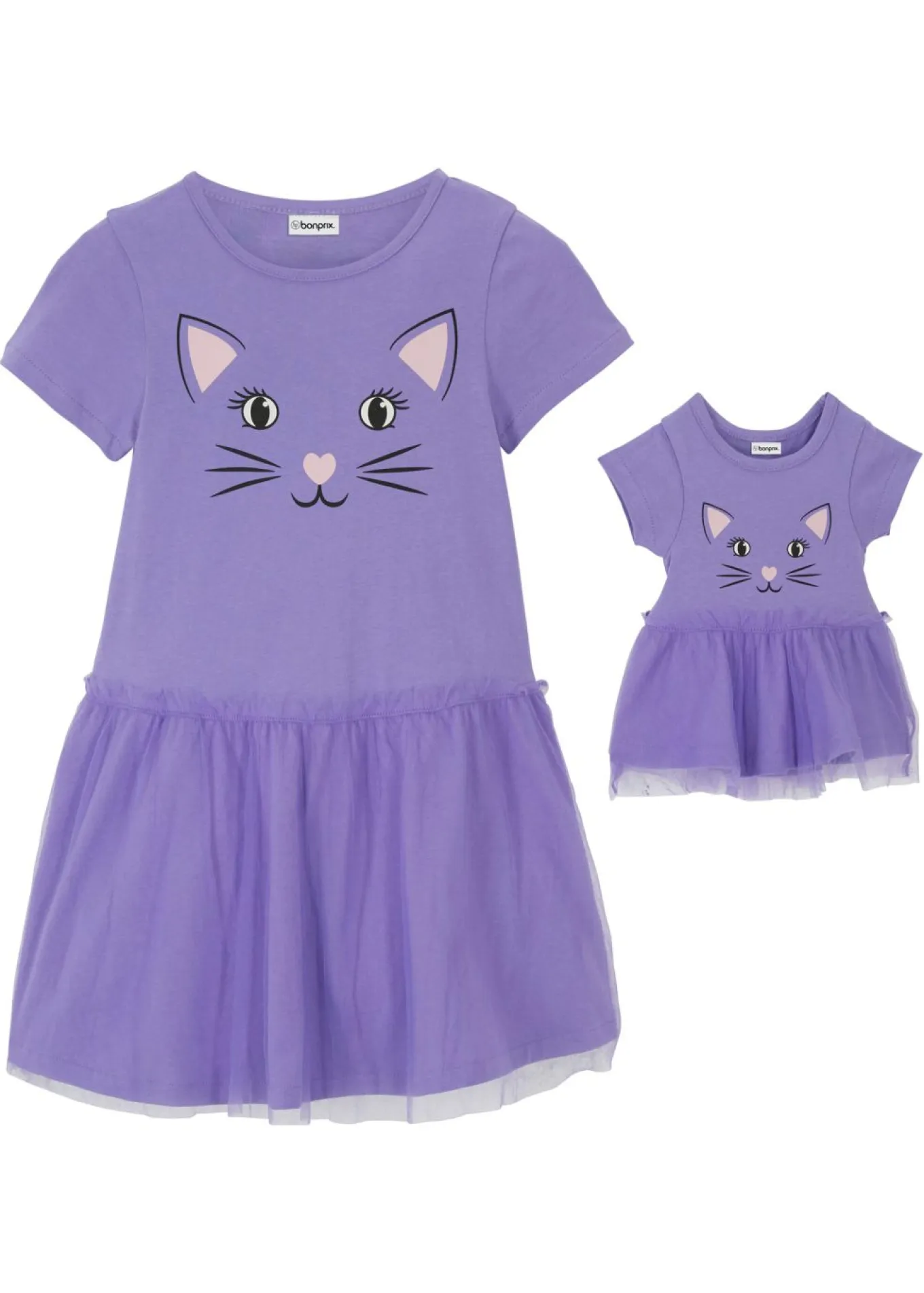 Vestido de punto y vestido de muñeca (2 piezas) de puro algodón orgánico