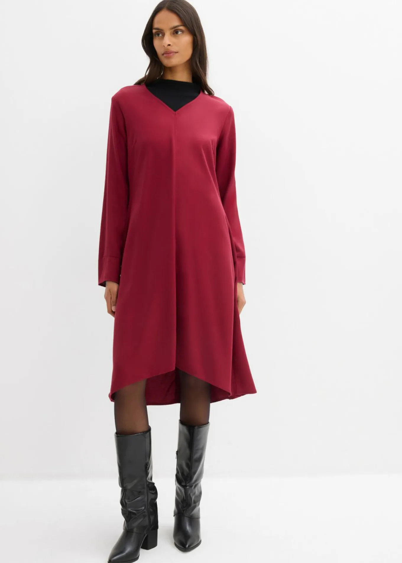 Vestido de sarga de lyocell fluido
