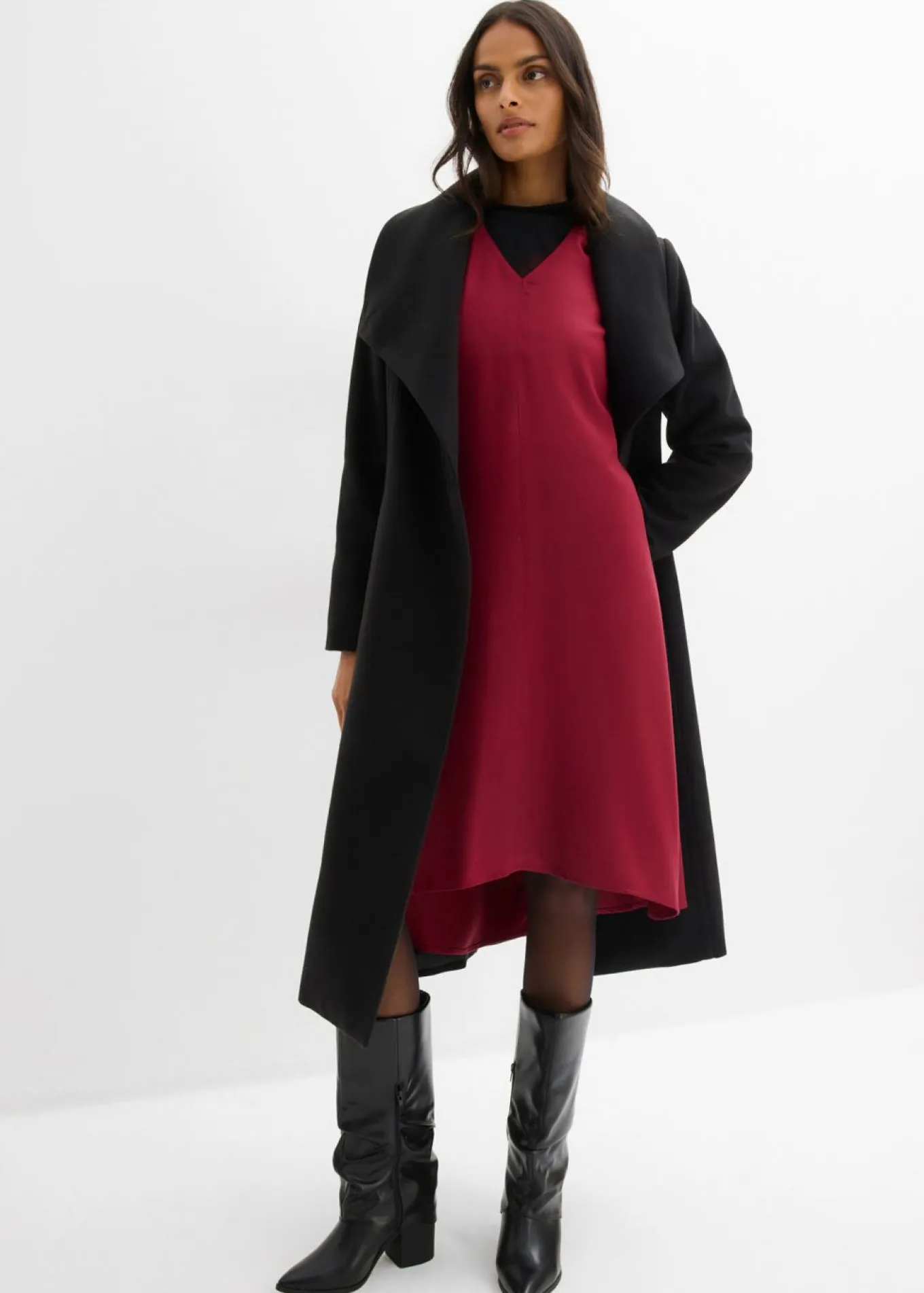 Vestido de sarga de lyocell fluido