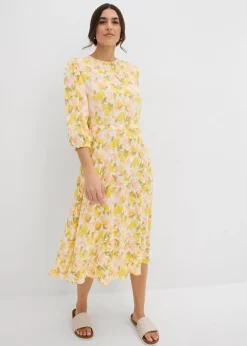 Vestido de tejido arrugado estructurado