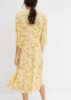 Vestido de tejido arrugado estructurado