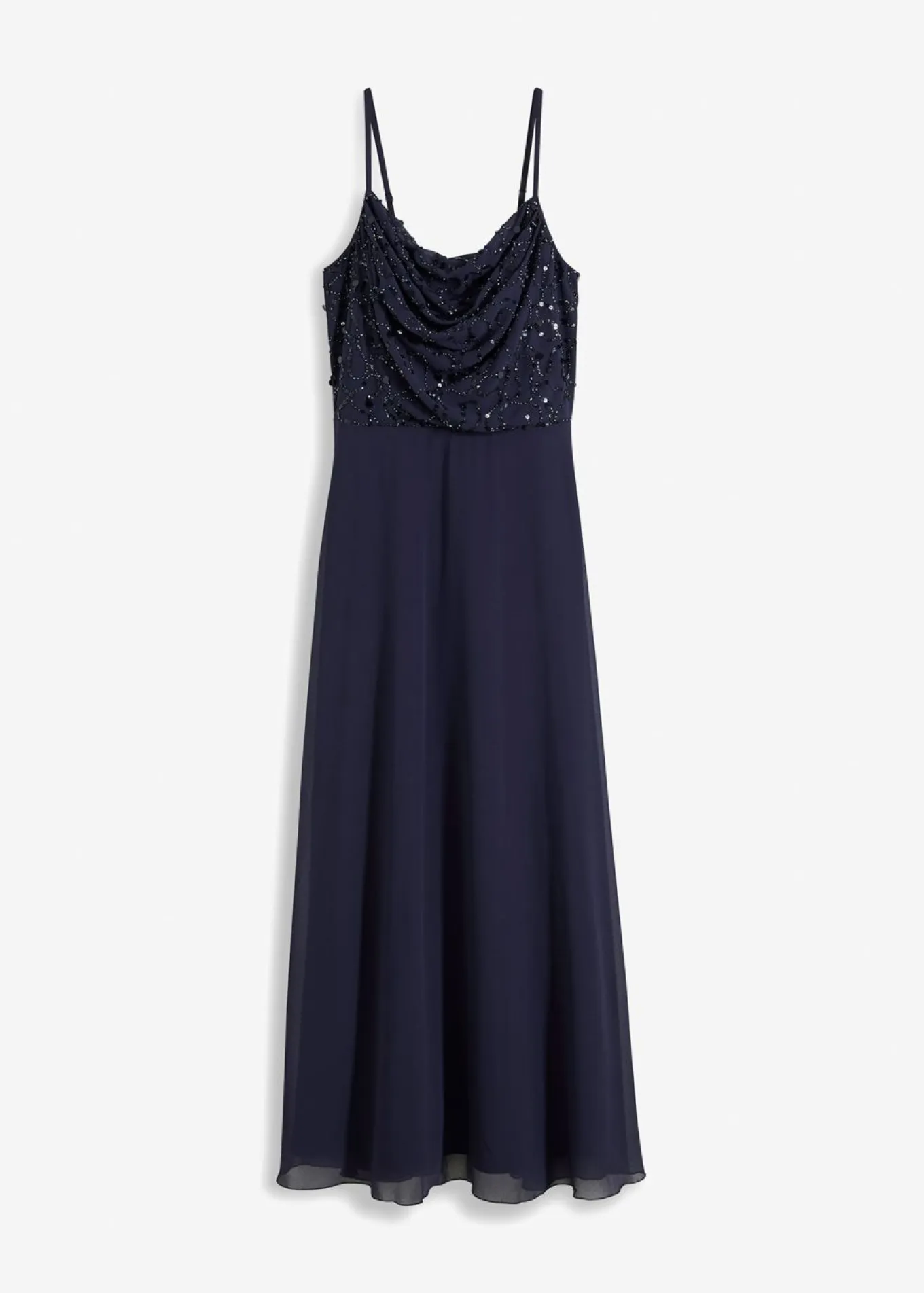 Vestido de tirantes con lentejuelas bordadas