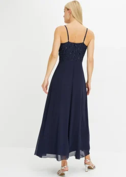 Vestido de tirantes con lentejuelas bordadas