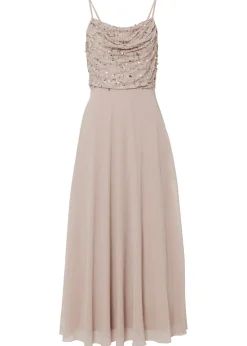 Vestido de tirantes con lentejuelas bordadas