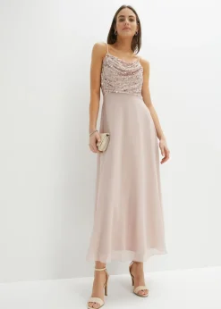 Vestido de tirantes con lentejuelas bordadas