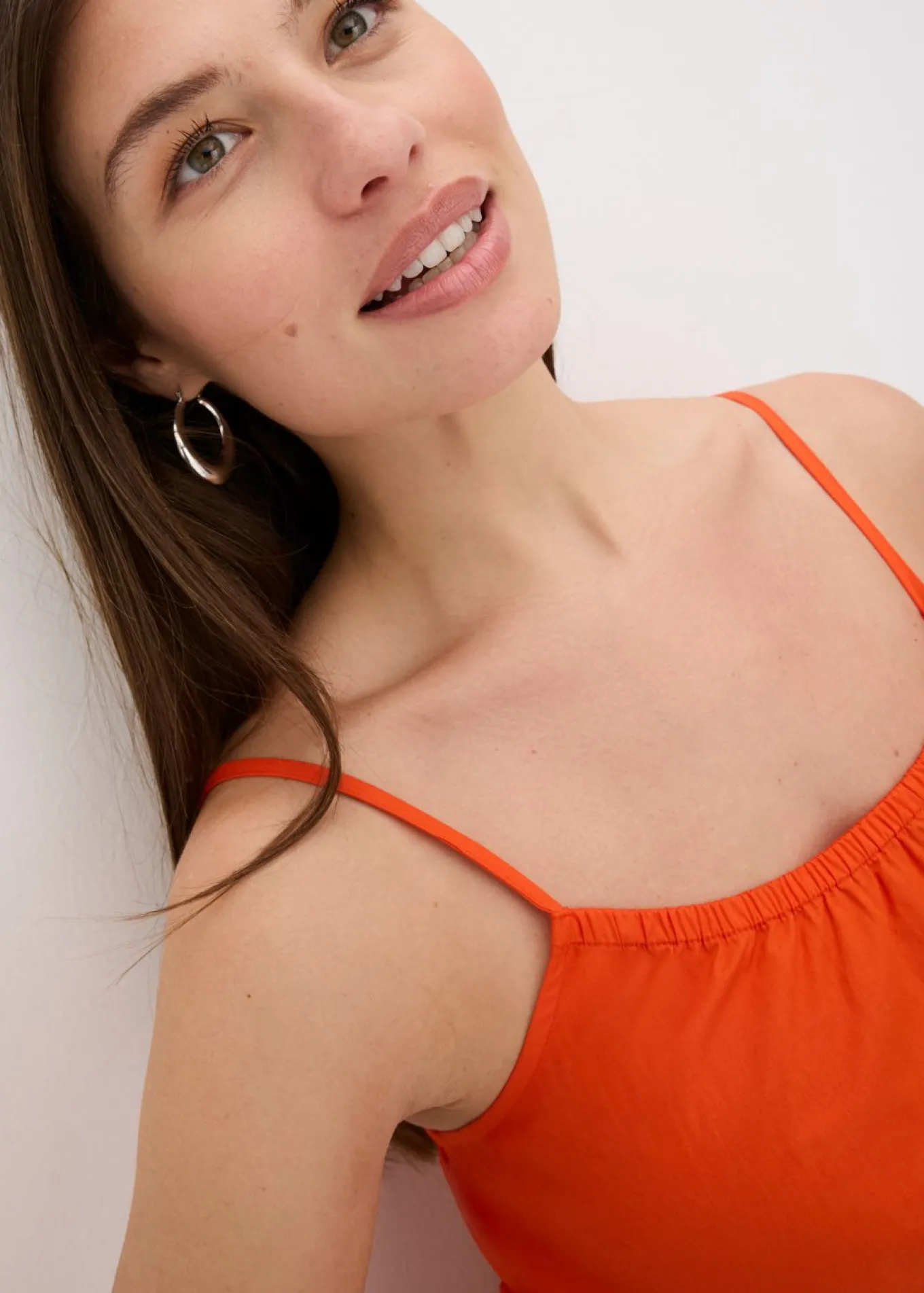 Vestido de tirantes de algodón puro