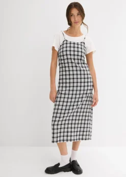 Vestido de tirantes de franela de algodón puro