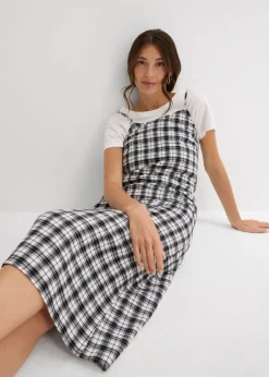 Vestido de tirantes de franela de algodón puro