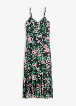 Vestido de tirantes de malla suave
