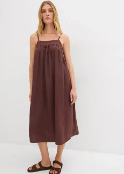 Vestido de tirantes de mezcla suave de viscosa
