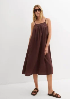 Vestido de tirantes de mezcla suave de viscosa