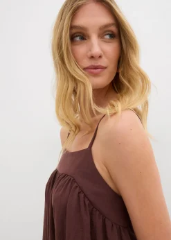 Vestido de tirantes de mezcla suave de viscosa