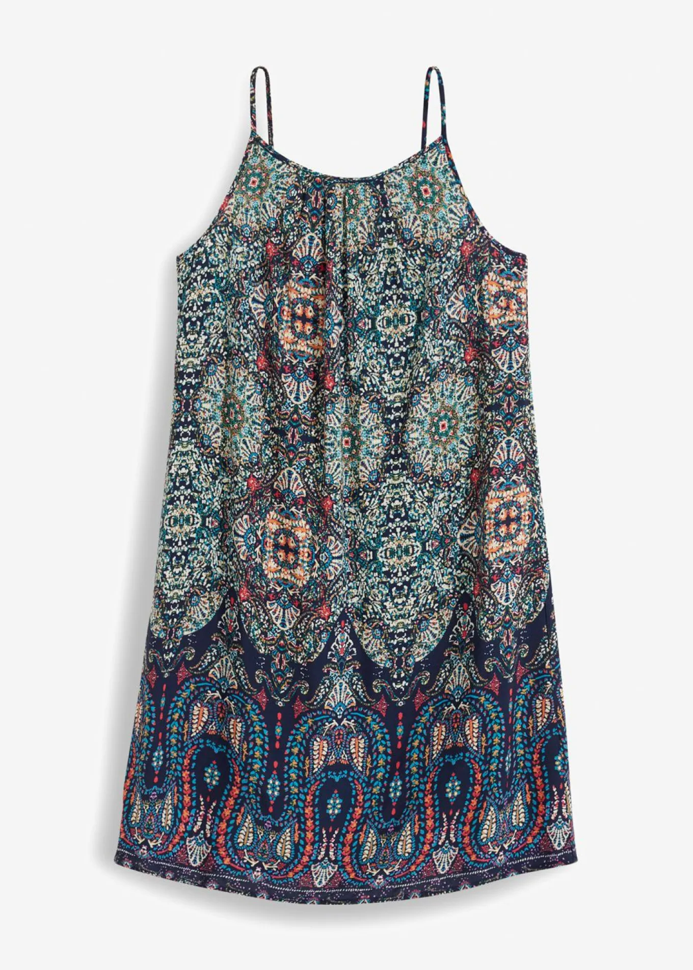 Vestido de tirantes de viscosa fluida