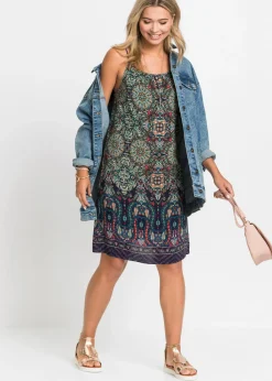 Vestido de tirantes de viscosa fluida