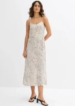 Vestido de tirantes de viscosa fluida