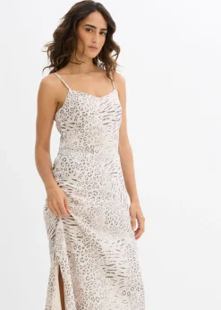 Vestido de tirantes de viscosa fluida