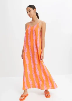 Vestido de tirantes de viscosa fluida
