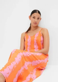 Vestido de tirantes de viscosa fluida
