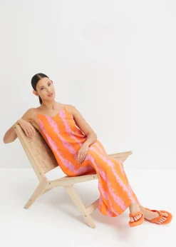 Vestido de tirantes de viscosa fluida