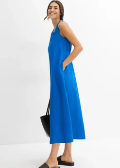 Vestido de tirantes de viscosa fluida