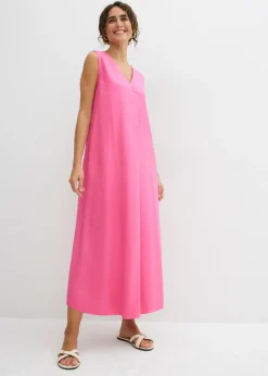 Vestido de tirantes de viscosa fluida