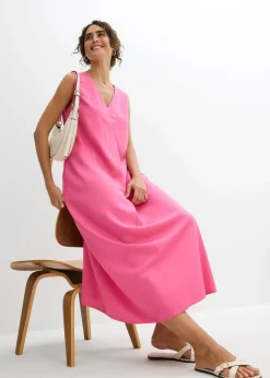 Vestido de tirantes de viscosa fluida