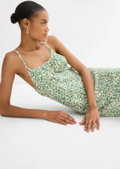 Vestido de tirantes de viscosa fluida