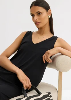 Vestido de tirantes fluido con escote en V