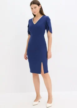 Vestido de tubo con aplicación de perlas