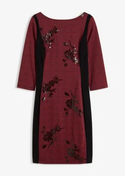 Vestido de tubo con bordado de lentejuelas