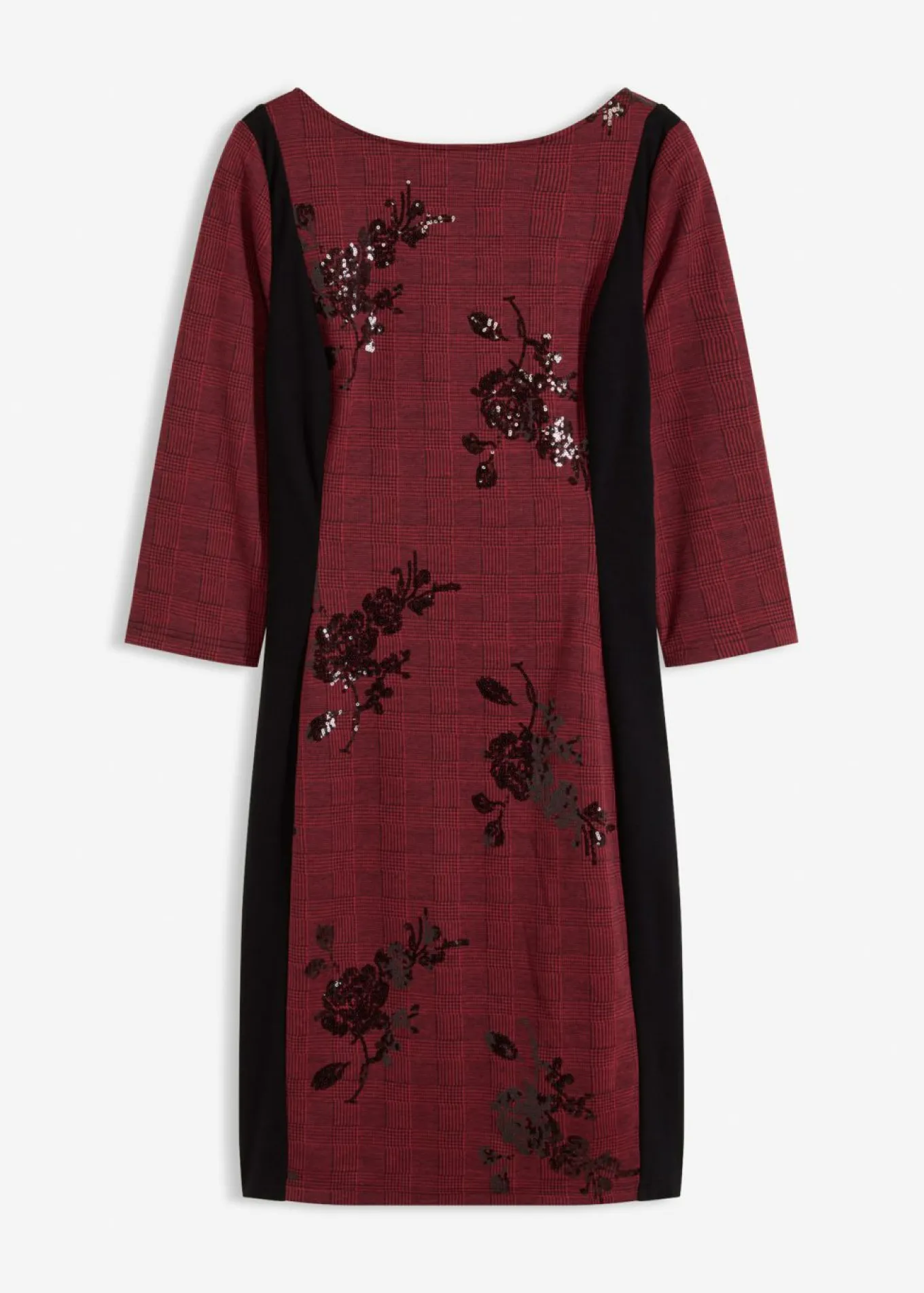 Vestido de tubo con bordado de lentejuelas