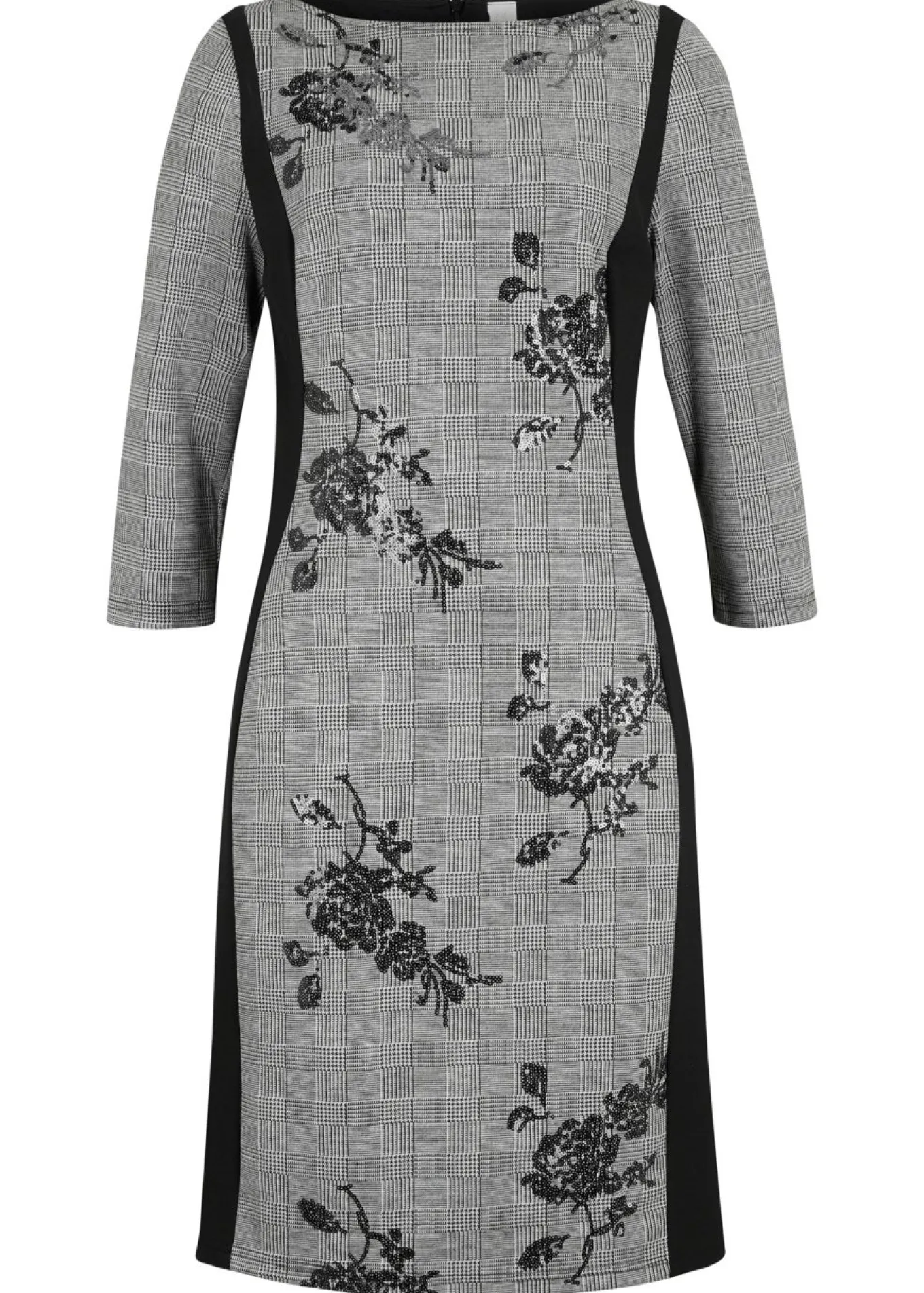 Vestido de tubo con bordado de lentejuelas