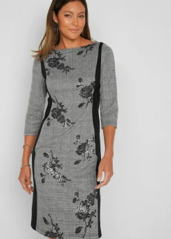 Vestido de tubo con bordado de lentejuelas
