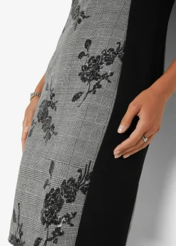 Vestido de tubo con bordado de lentejuelas